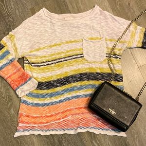 Knitted striped pullover